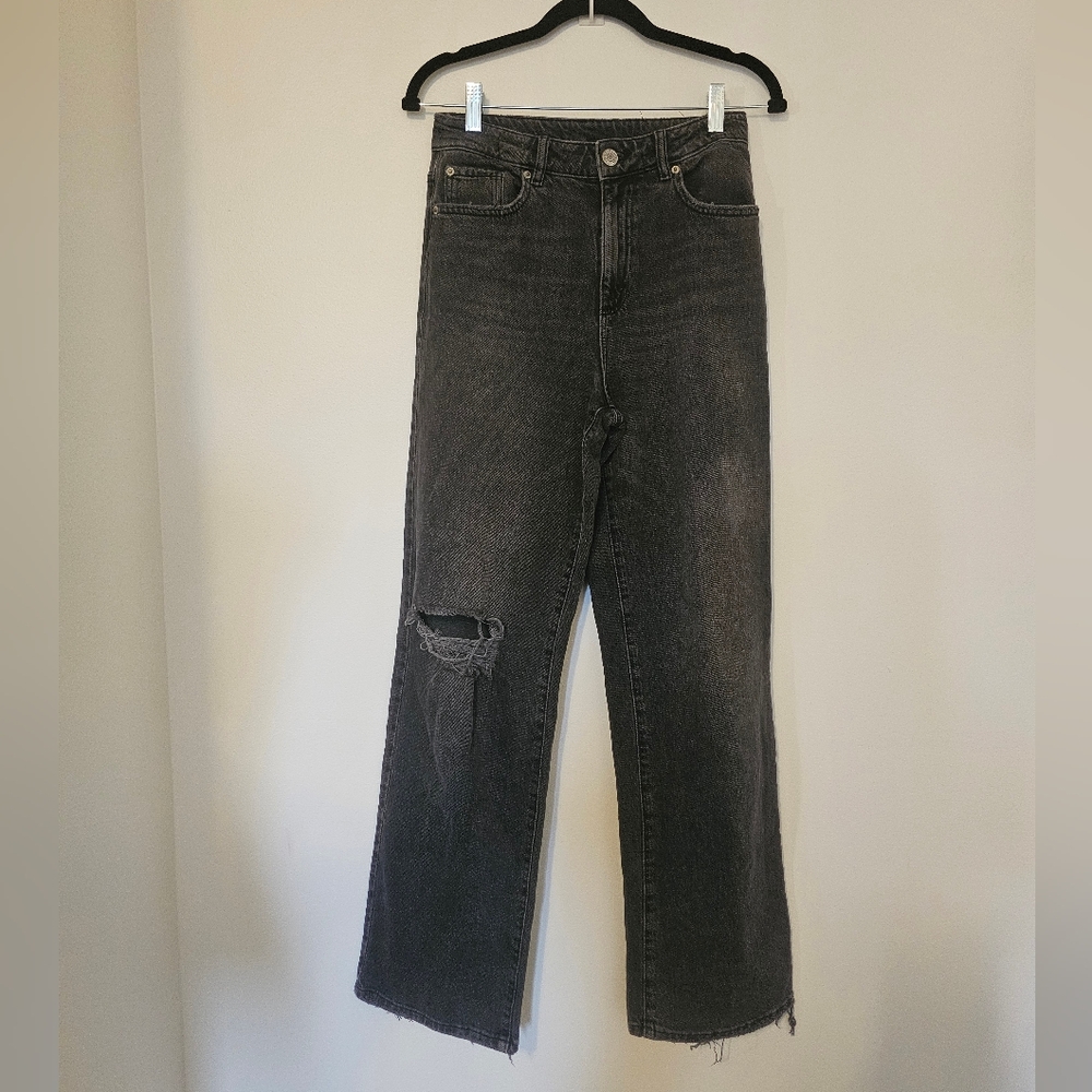 Distressed Black Denim Jeans